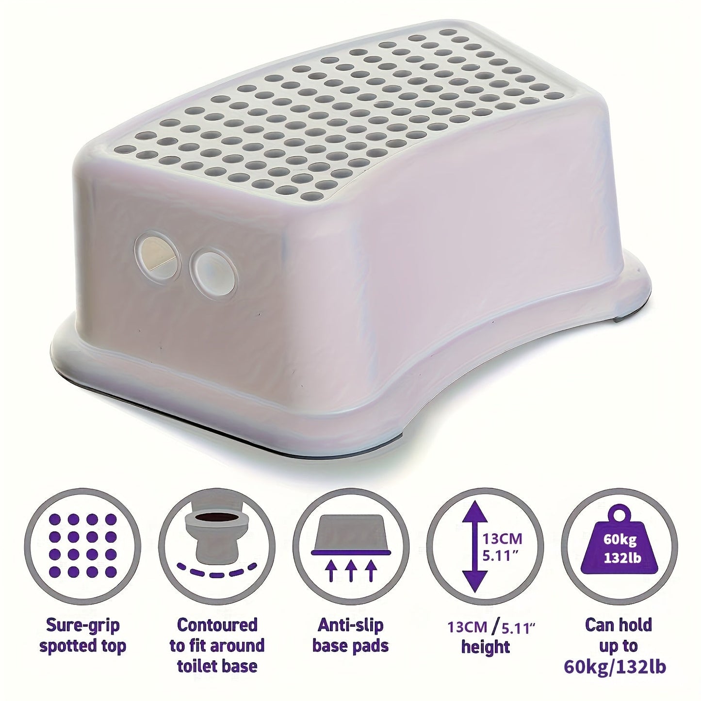 Kids Step Stool Anti-Slip Plastic for Bathroom Use