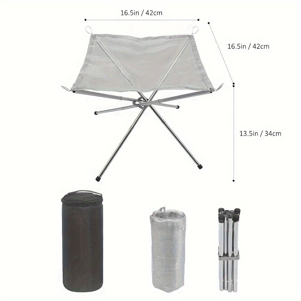 Outdoor Folding Stainless Steel Fire Pit Rack