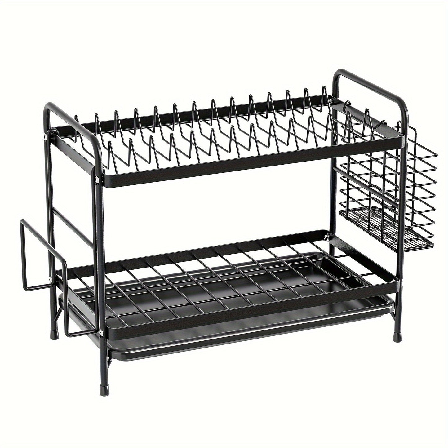 Metal Kitchen Dish Rack with Drainboard