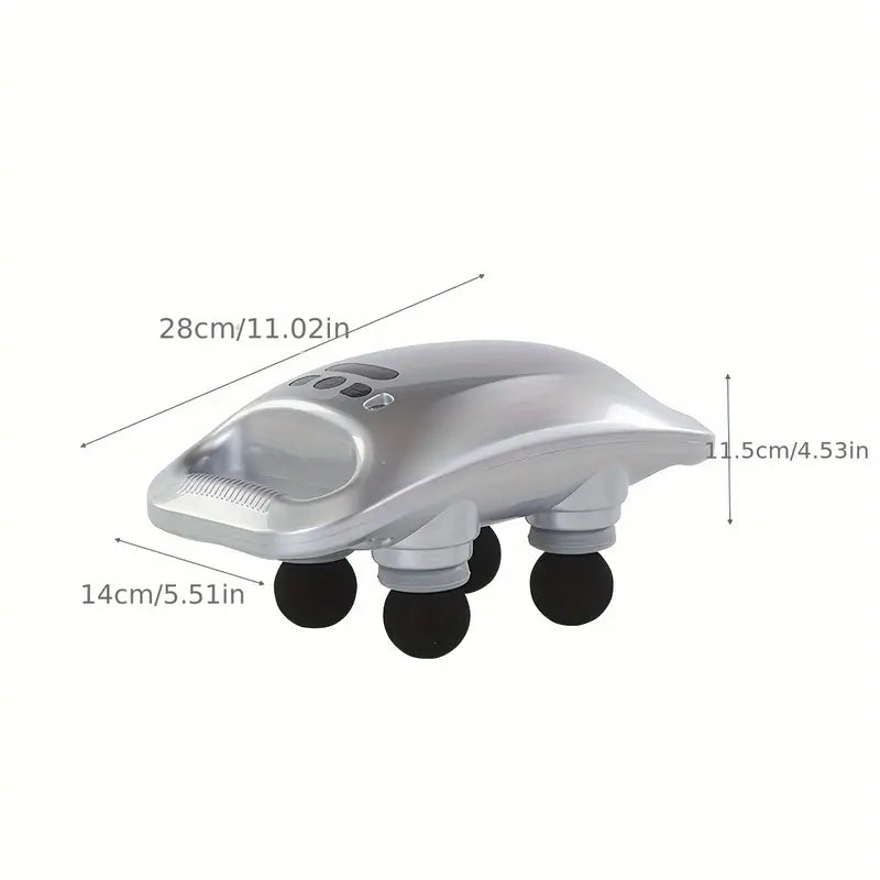 Four-Headed Professional Gun Massager(Gray)