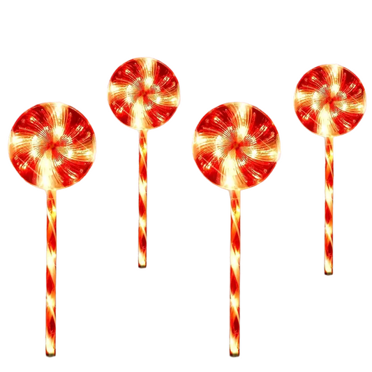 Luminous Lollipops: Festive Christmas Garden Lights Set