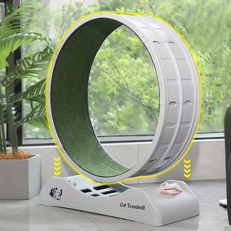 Pet Fitness Wheel - Interactive Treadmill for Cats and Dogs Grey