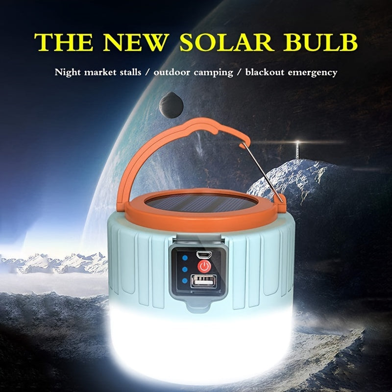 LED Solar Camping Lantern Rechargeable Portable Outdoor Light