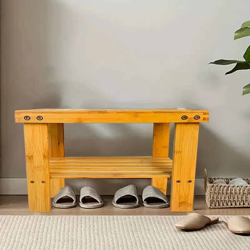 1 pc Bamboo Gardening Work Bench - Sturdy, Natural Color