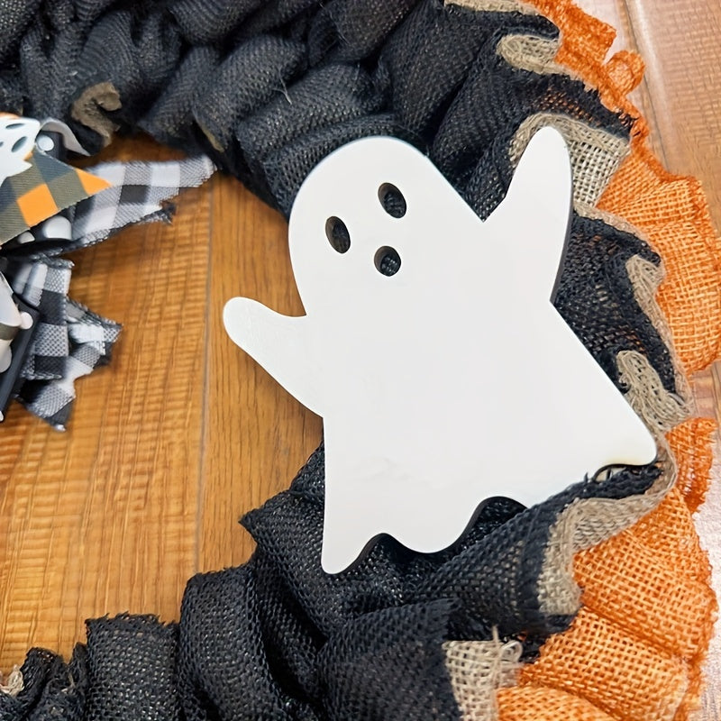 Halloween Wreath with Ribbons Bells and Bow