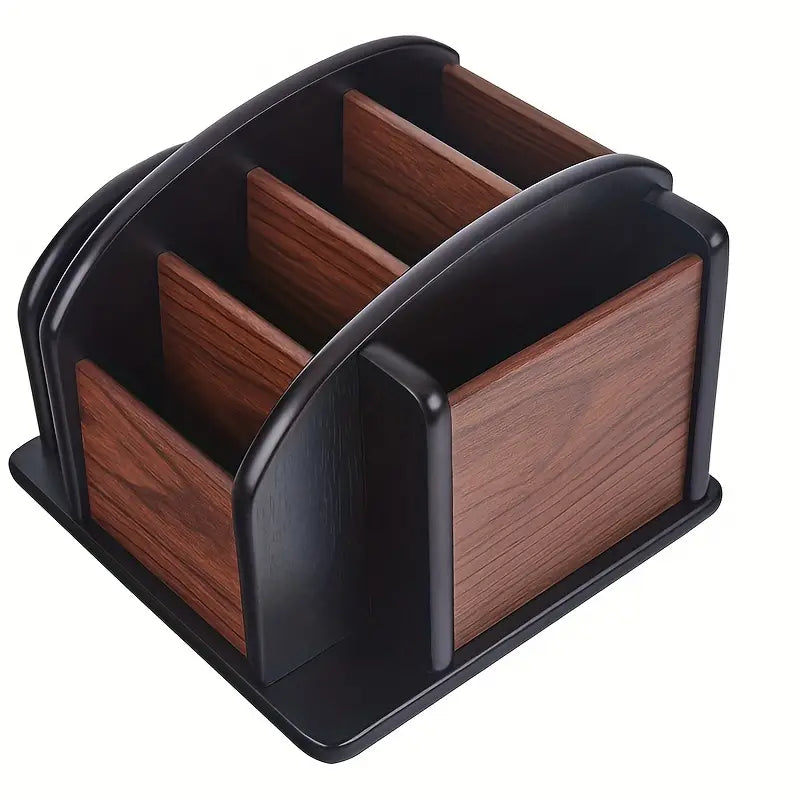 Elegant Wooden Desktop Organizer - Stylish Storage Solution for Office Essentials