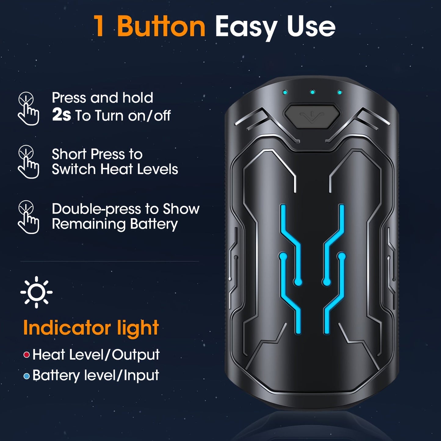 Rechargeable Pocket Hand Warmers (2-Pack)