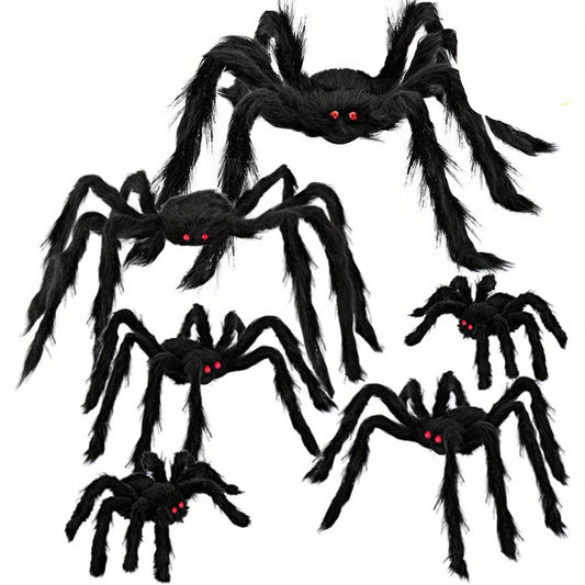 Giant Spider Halloween Decoration Set (6pcs)