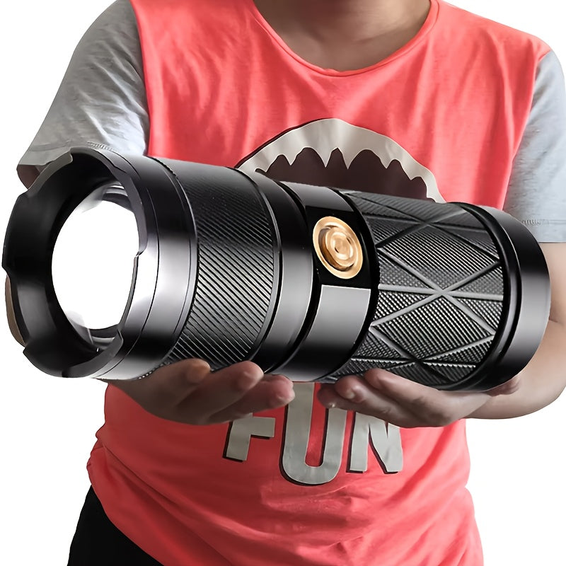 Tactical Flashlight Rechargeable Zoomable 8 Modes