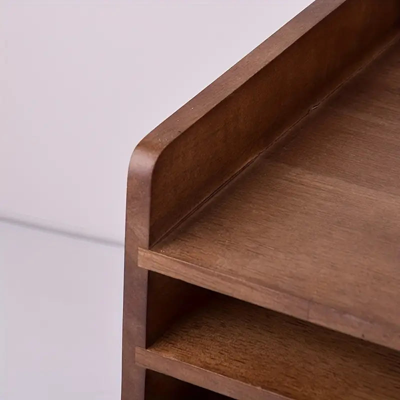 Vintage Solid Wood A4 Multi-layered File Organizer Box Rack