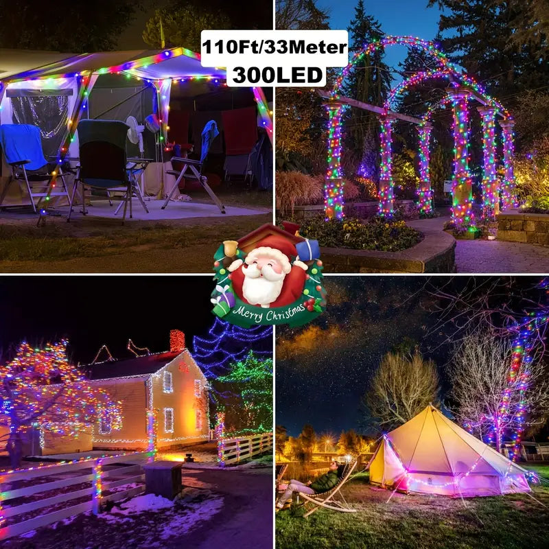 Create Magical Outdoor Ambiance with 33.53m 300LED Solar Fairy Lights | Waterproof Festoon Lamp