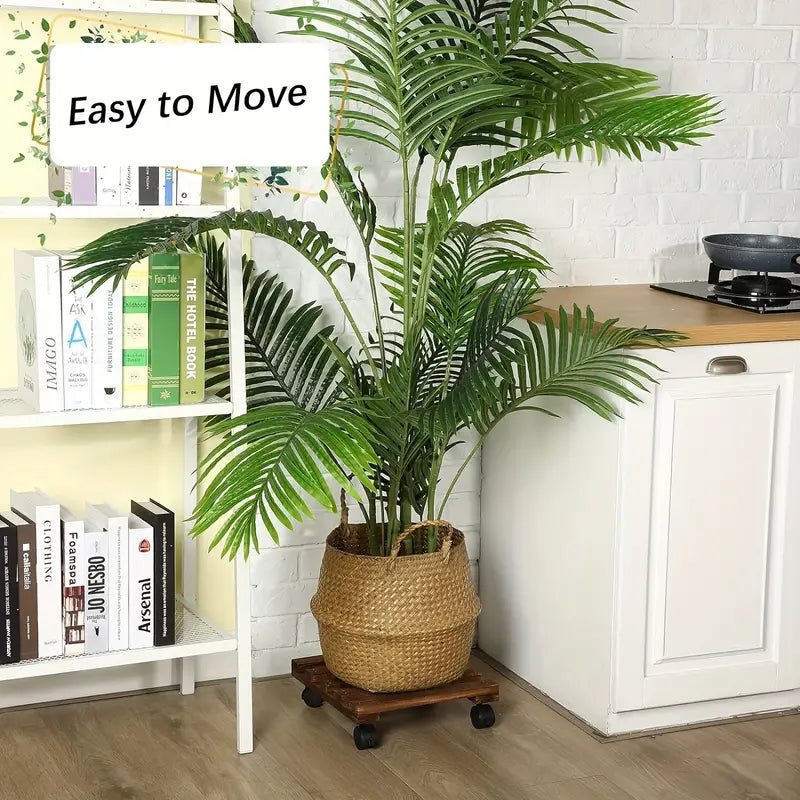 Lockable Patio Outdoor Roller Flower Pot 30.48 cm - Set of 2