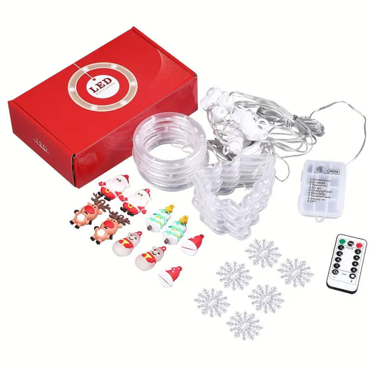 Starry Splendor: Festive Christmas Curtain Lights