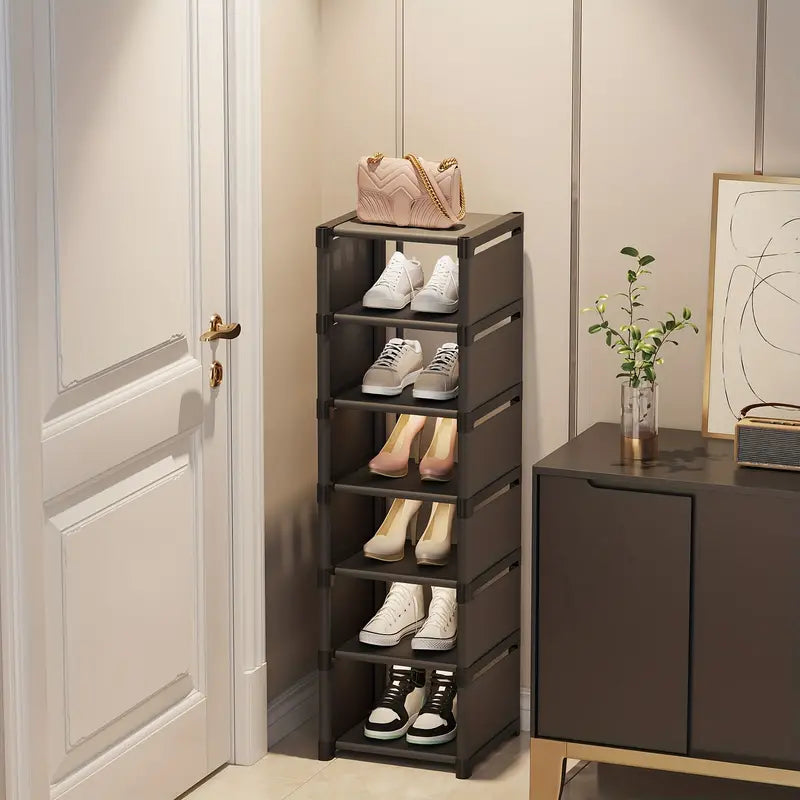 Step up your shoe storage with this space-saving tall rack