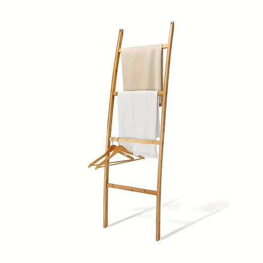 Ladder Style Storage Rack - Space Saving Towel and Blanket Organizer