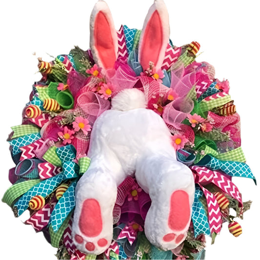 Classic Easter Bunny Wreath Door Decor