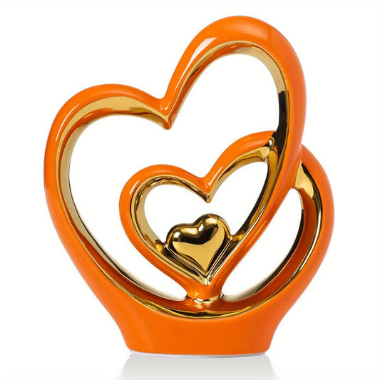 Porcelain Double Heart Home Decor for Couples