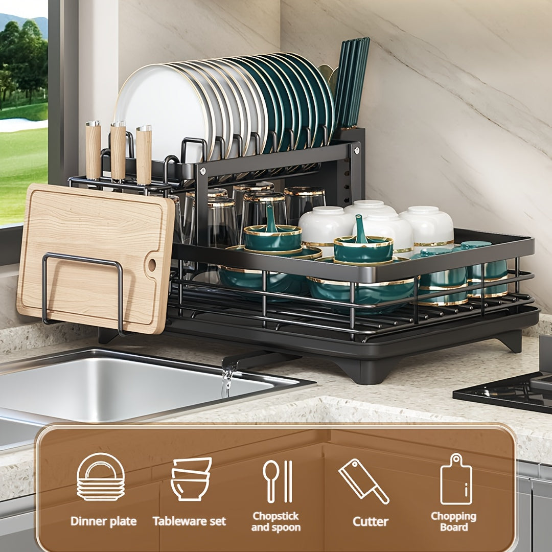 Double-Layer Kitchen Sink Drain Rack