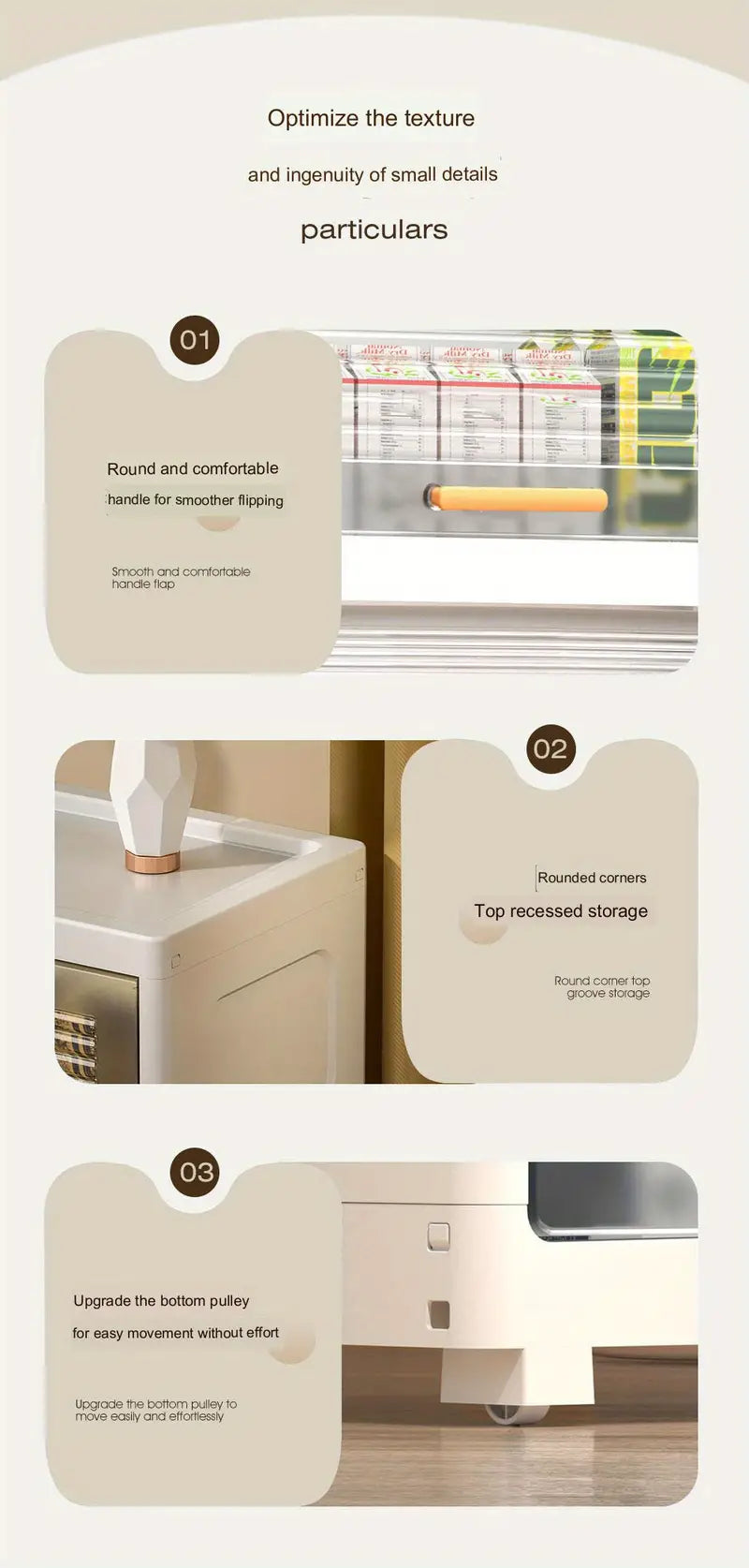 Store and move essentials seamlessly with the Multi-layer Flip Storage Rack