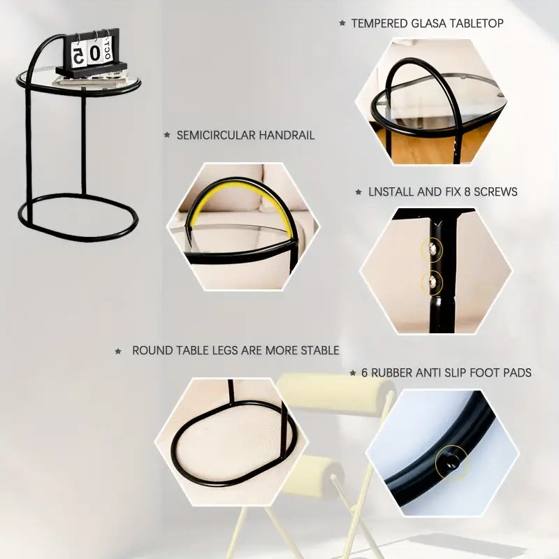 round  2-Tier Storage Side Table