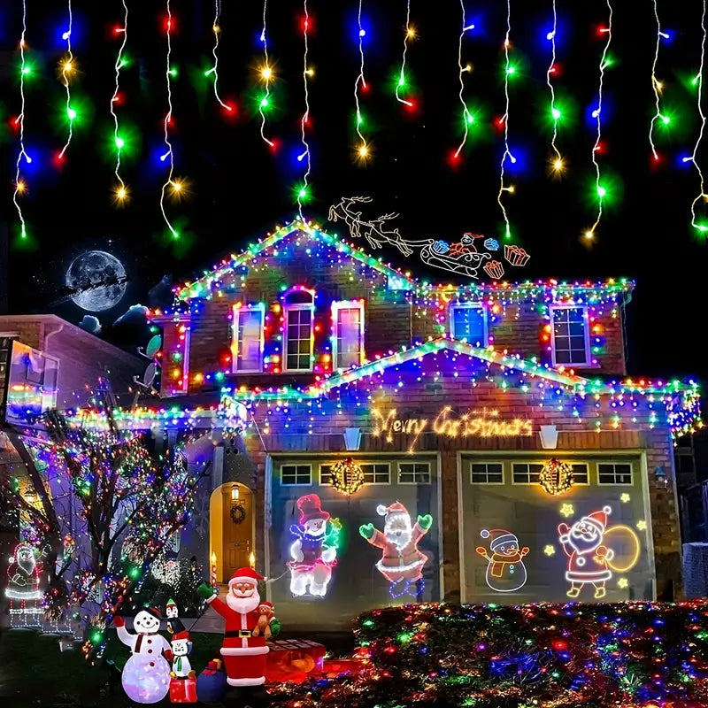 Dazzling Drops: Waterproof Icicle Christmas Lights