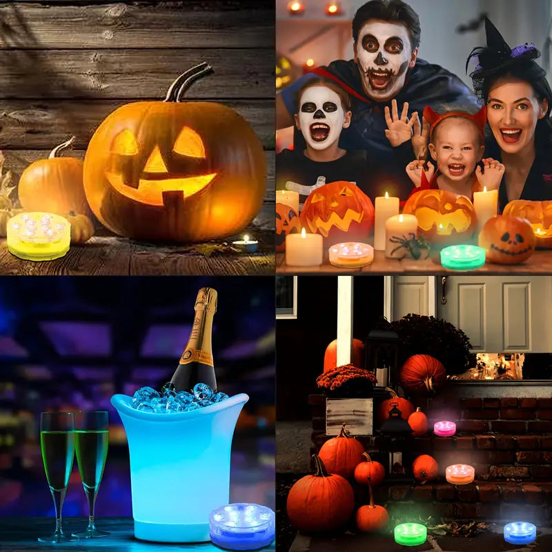 4pcs Spooky Pumpkin LED Lights