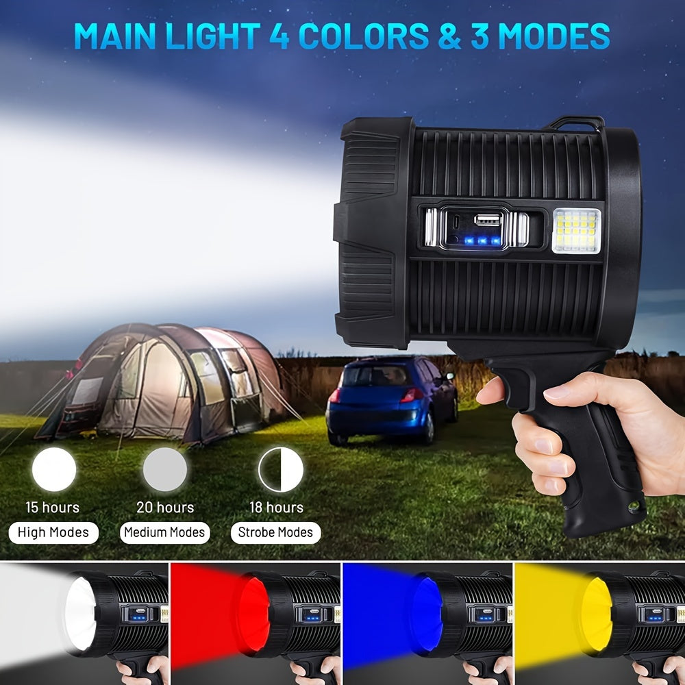 Solar Rechargeable LED Spotlight 800 Lumens 6 Modes
