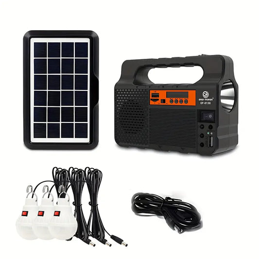 Portable Solar Searchlight: Outdoor Camping LED Light with Energy Storage