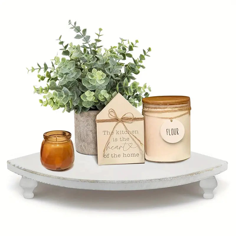 Maximize your space with this space-saving rustic wood corner shelf