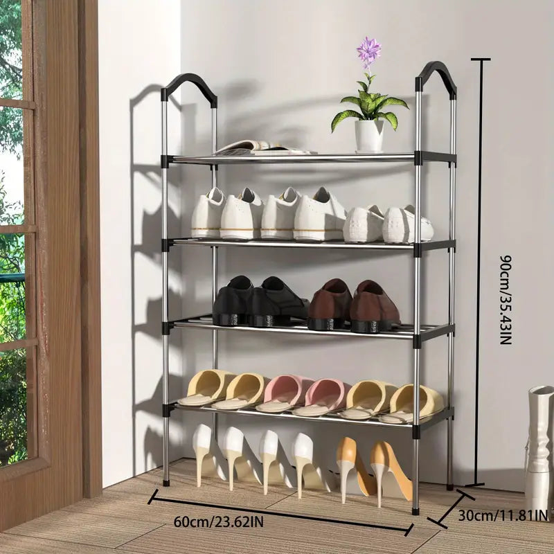 Organize your shoe collection with this multi-layer shoe rack