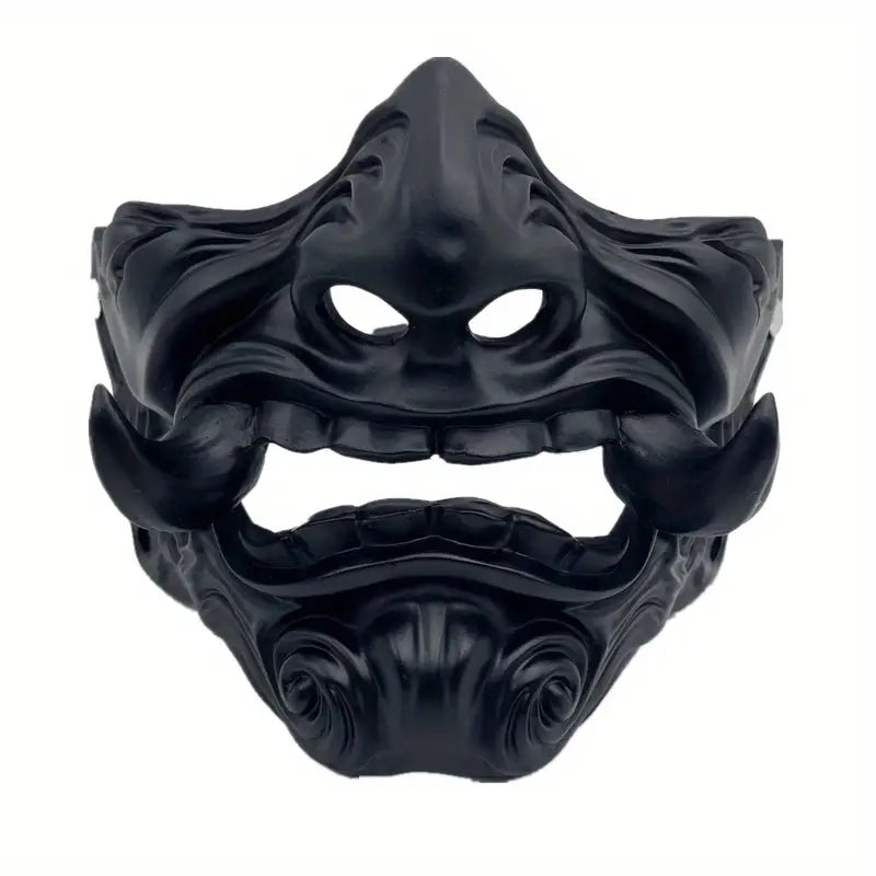 Samurai Spirit: Japanese Prajna Ghost Face Mask for Halloween