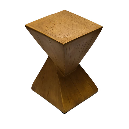 Concrete Side Table Faux Marble Pedestal Stand