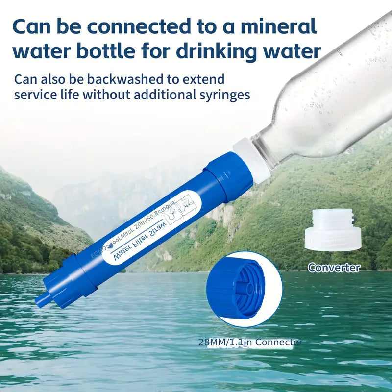 Filterwell 6L Gravity Water Filter Straw for Travel and Emergency