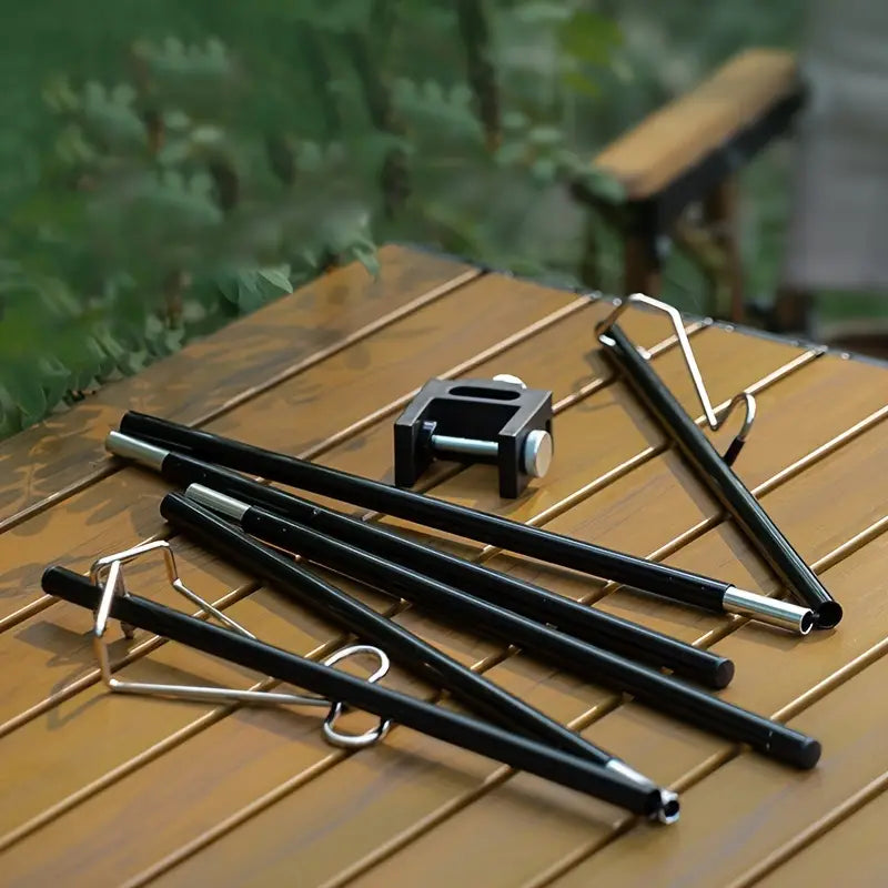 Portable Folding Lamp Pole - Lightweight Collapsible Aluminum Lantern Stand