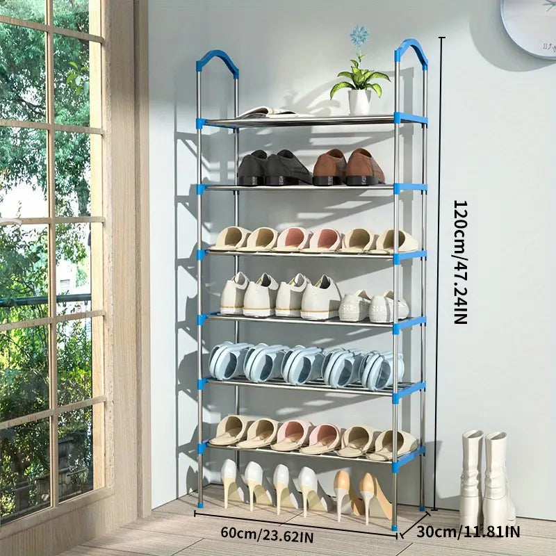 Organize your shoe collection with this multi-layer shoe rack