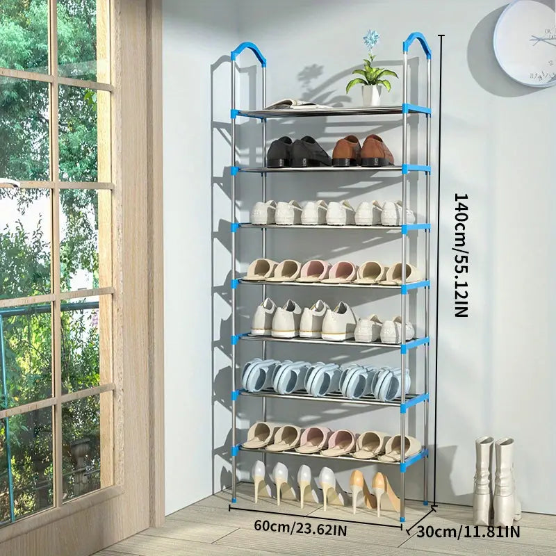 Organize your shoe collection with this multi-layer shoe rack