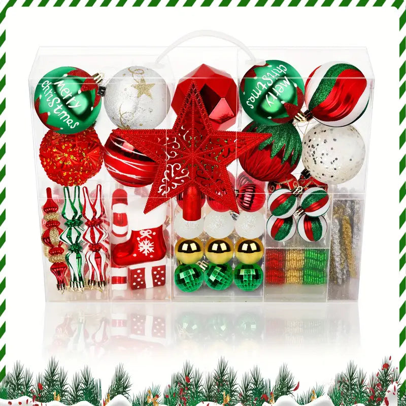 Enchanting Elegance: 106-Piece Christmas Ball Ornament Set