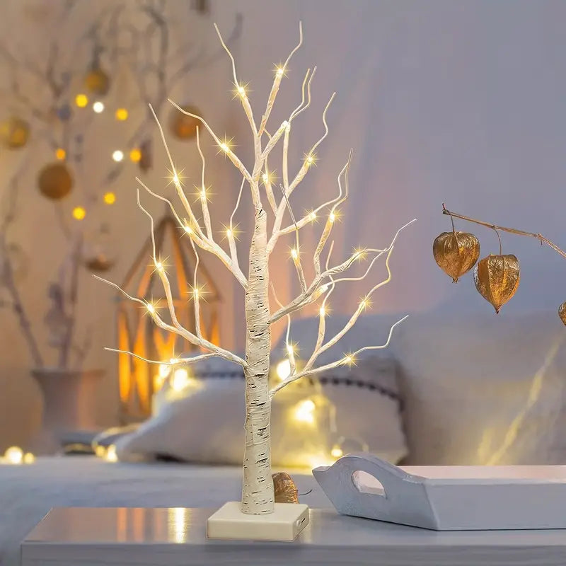 24LT 60.96cm Lighted Birch Tree - Warm White Christmas Lights