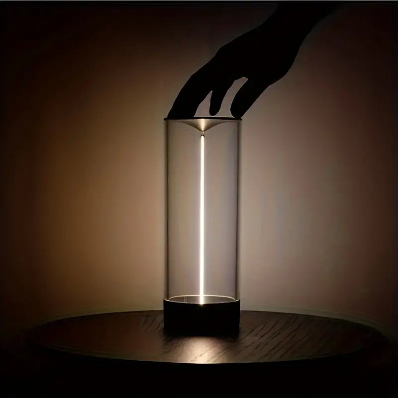 Magnetic LED Atmosphere Lamp with Three Levels of Brightness - Dark Silver- Large Size