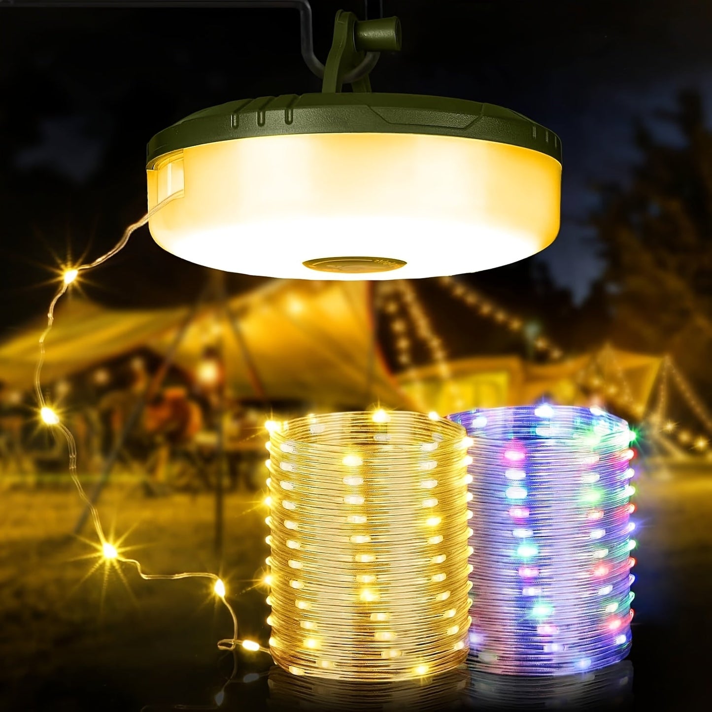 Rechargeable Camping String Lights with 5 Modes