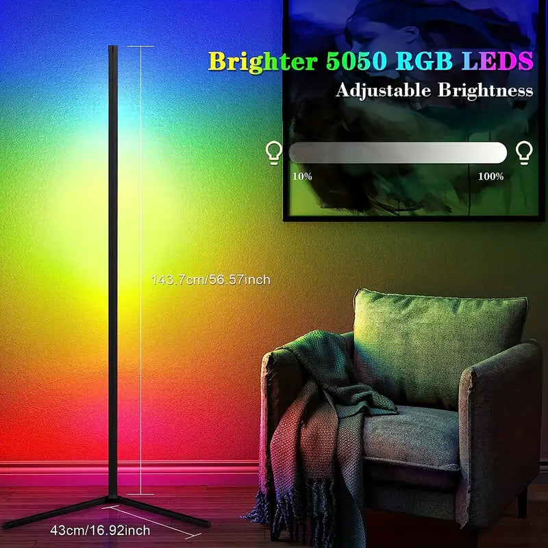 RGB Remote Control Wall Corner Ambient Light - 1.5m Height