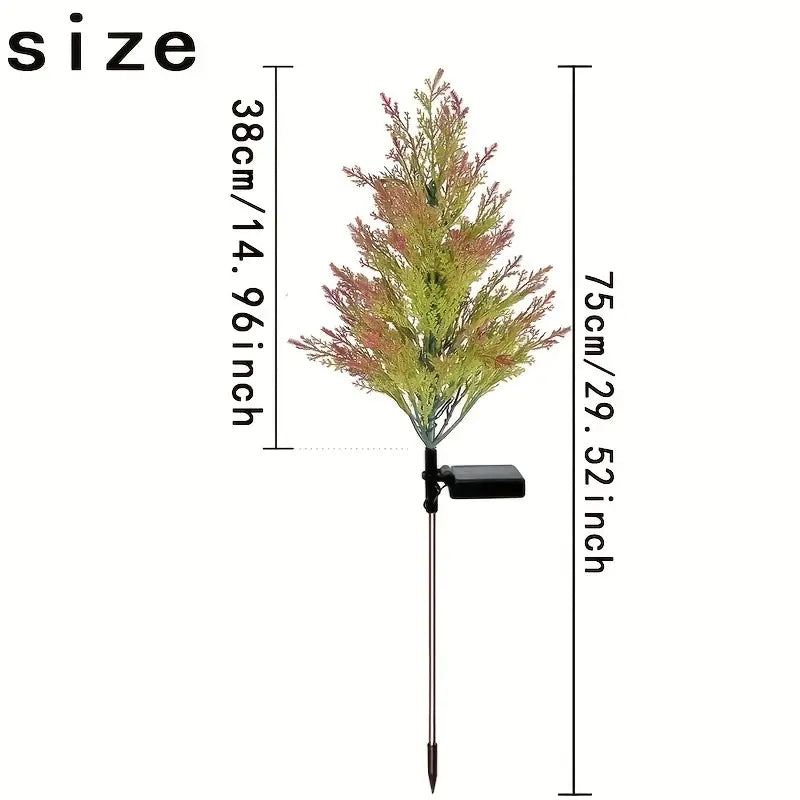 Twinkling Treasures: Festive Set of Four Solar Pine Lights for Christmas