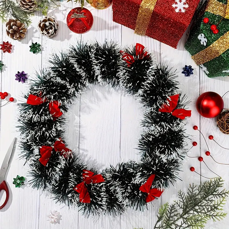 Sparkling Christmas Tinsel Garland - 179.83 cm | Festive Metallic Twist Decoration