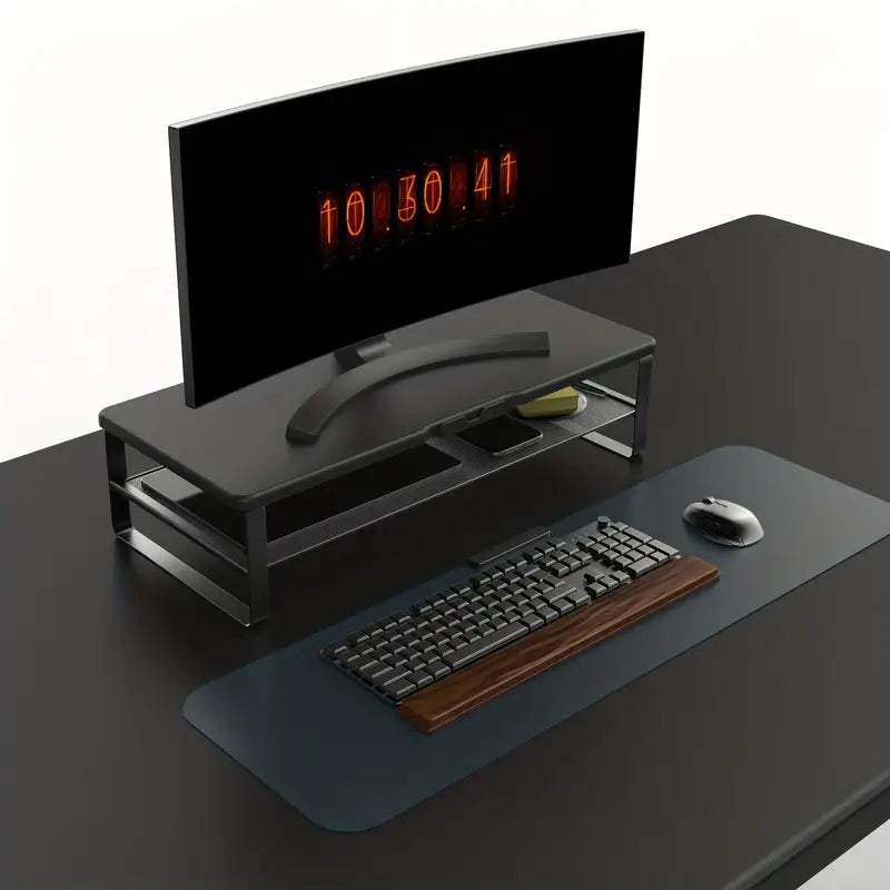 Organized Elevation: Dual-Level Monitor Stand with Drawer