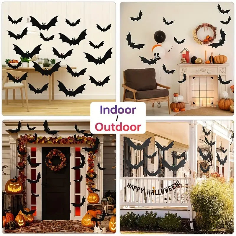 18pcs Batty Delights: Charming Halloween Hangings