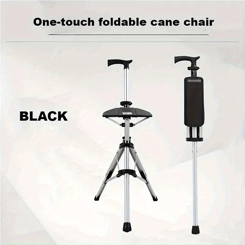 2-in-1 Trekking Pole with Foldable Seat