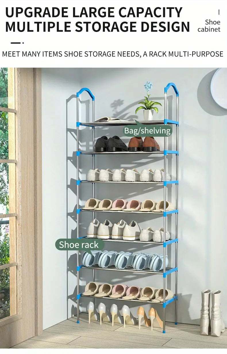 Organize your shoe collection with this multi-layer shoe rack