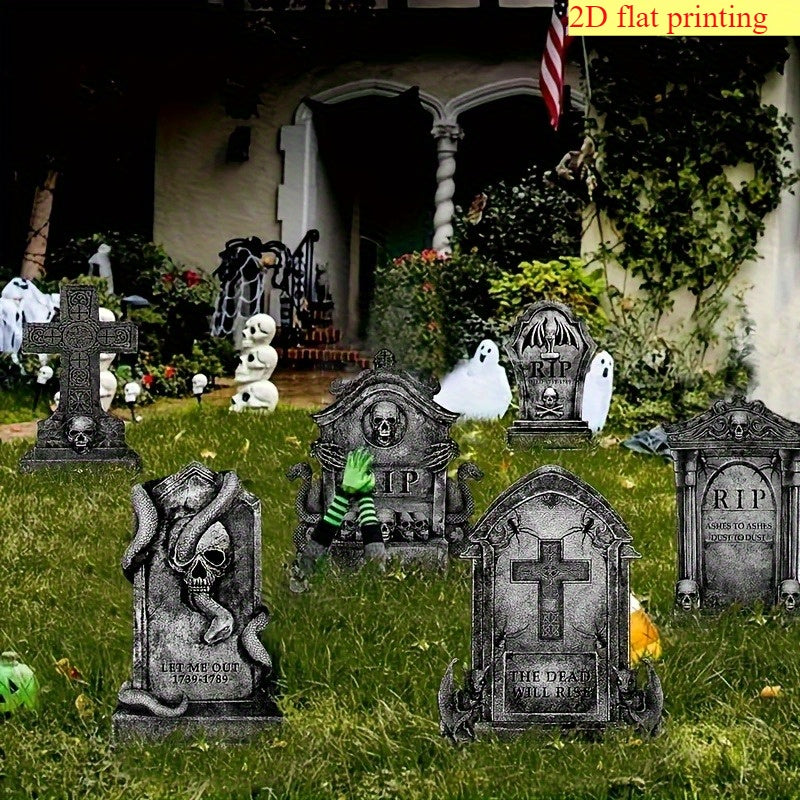 Halloween Tombstone Decoration Set of 6
