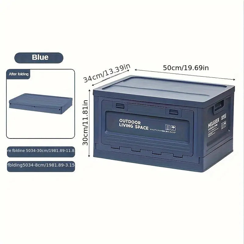 Foldable Garden Camping Car Trunk Storage Box - Blue