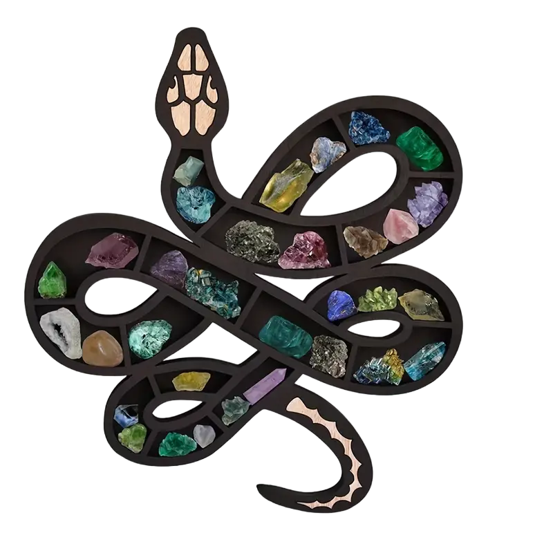 Serpent-Style Wooden Storage Rack: A Slithering Solution